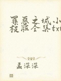 罪恶之城小说精校版全集txt