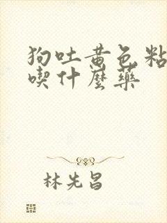 狗吐黄色粘稠物吃什么药