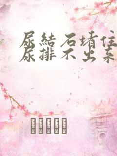 尿结石堵住尿道尿排不出来怎么办