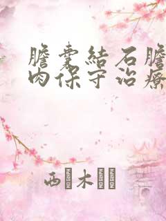 胆囊结石胆囊息肉保守治疗