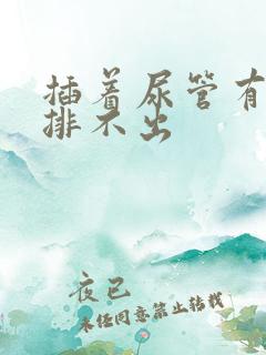 插着尿管有尿意排不出