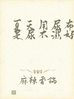 夏天用尿布好还是尿不湿好