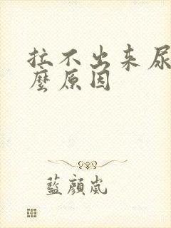 拉不出来尿是什么原因