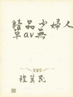 精品少妇人妻嫩草av无