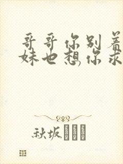 哥哥你别着急妹妹也想你求歌名