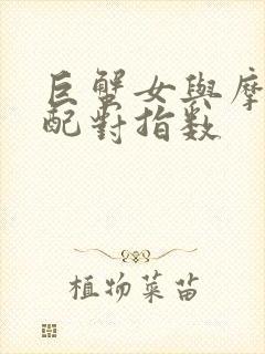 巨蟹女与摩羯男配对指数