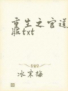 重生之官道精校版txt