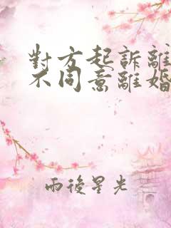 对方起诉离婚我不同意离婚怎么办