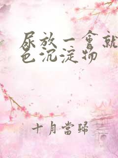 尿放一会就有白色沉淀物