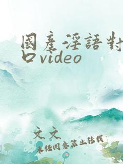 国产淫语对白粗口video