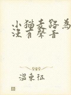 小猫走路为什么没有声音