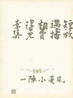 幸得相遇短剧全集免费播放在线观看