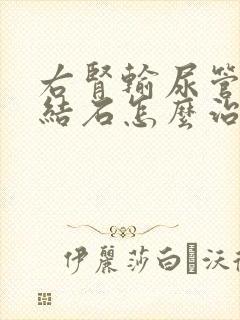 右肾输尿管下段结石怎么治疗