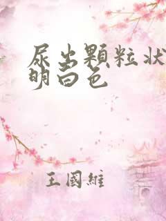 尿出颗粒状的透明白色