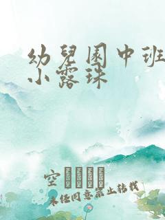 幼儿园中班儿歌小露珠