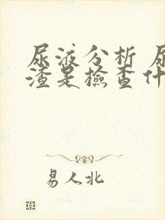 尿液分析 尿沉渣是检查什么