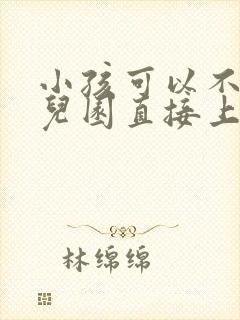 小孩可以不上幼儿园直接上小学吗