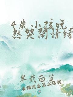 4岁小孩晚上突然哭闹情绪失控是怎么回事