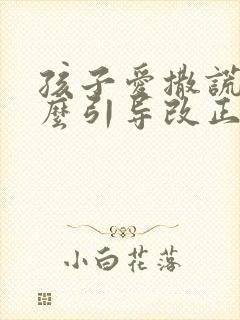 孩子爱撒谎该怎么引导改正