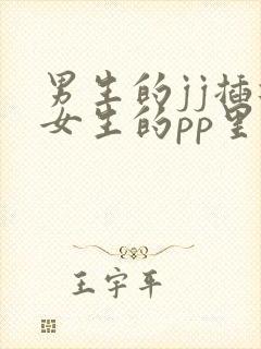 男生的jj插进女生的pp里