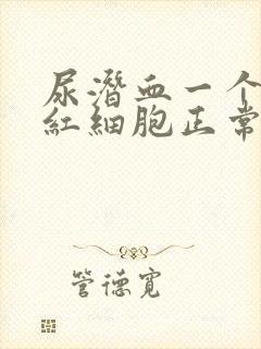 尿潜血一个加号红细胞正常