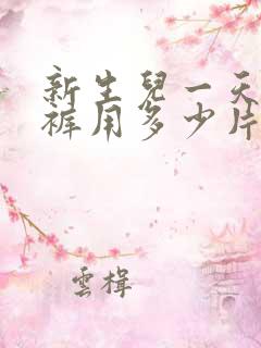 新生儿一天纸尿裤用多少片