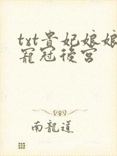 txt贵妃娘娘宠冠后宫