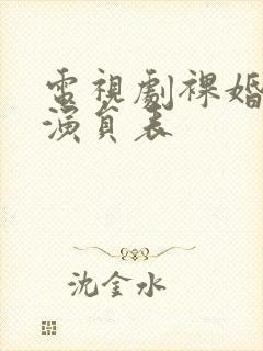 电视剧裸婚时代演员表