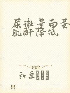 尿微量白蛋白尿肌酐降低