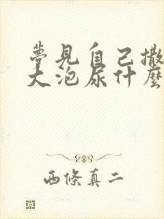 梦见自己撒了一大泡尿什么预兆