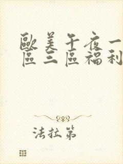 欧美午夜一区二区三区福利视频