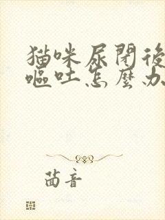 猫咪尿闭后频繁呕吐怎么办