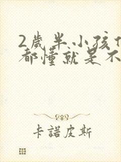 2岁半小孩什么都懂就是不会说话