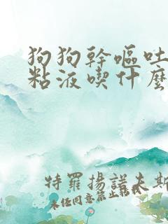 狗狗干呕吐白色粘液吃什么药