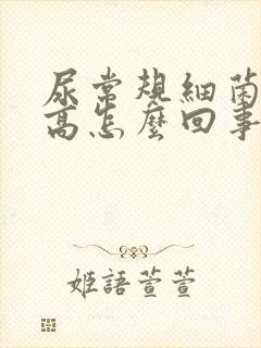 尿常规细菌计数高怎么回事