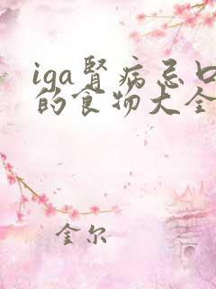 iga肾病忌口的食物大全