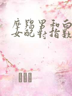 摩羯男和白羊座女配对指数