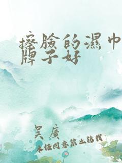 擦脸的湿巾哪个牌子好