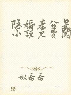 隐婚老公是大佬小说免费阅读