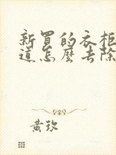 新买的衣柜有味道怎么去除