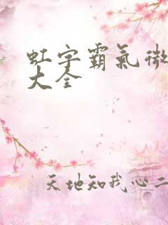 虹字霸气微信名大全