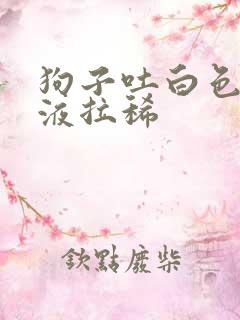 狗子吐白色的粘液拉稀