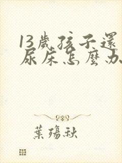 13岁孩子还在尿床怎么办