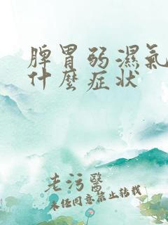 脾胃弱湿气重有什么症状