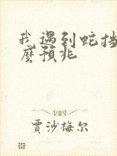 我遇到蛇挡路什么预兆