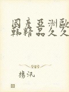 国产亚洲欧美日韩精品久久