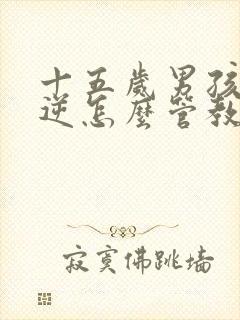 十五岁男孩子叛逆怎么管教更有效