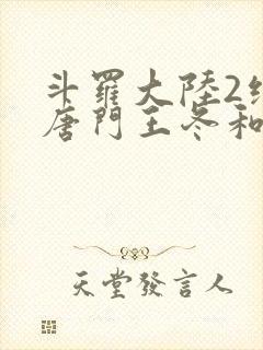 斗罗大陆2绝世唐门王冬和霍雨浩