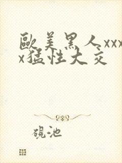 欧美黑人xxxx猛性大交