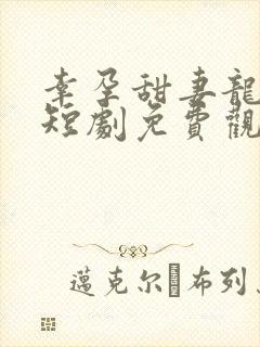 幸孕甜妻龙凤胎短剧免费观看全集